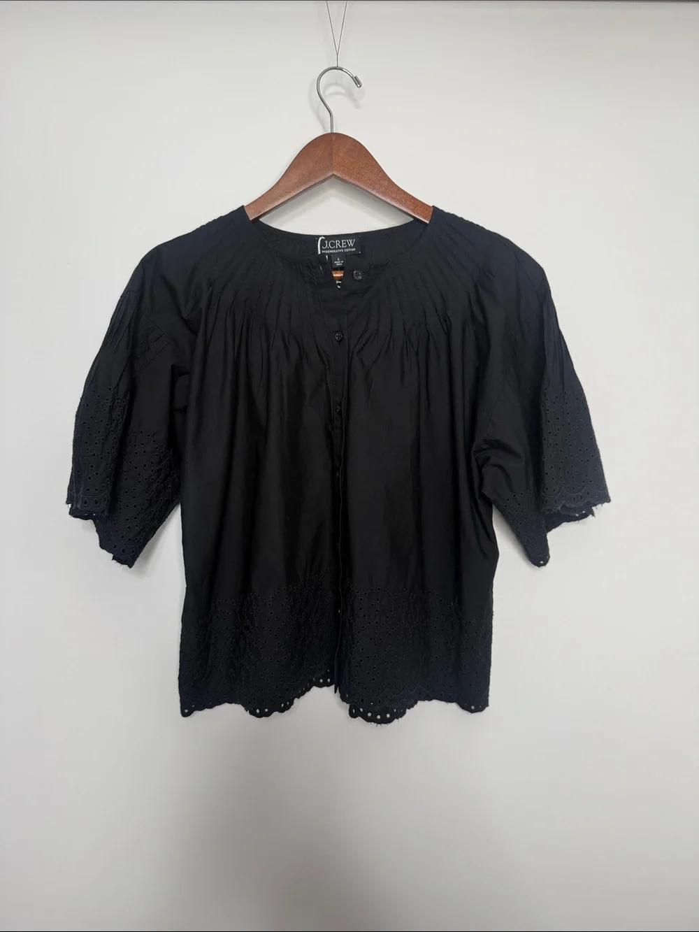 NWT J. Crew Jolie top in eyelet cotton poplin Size Small